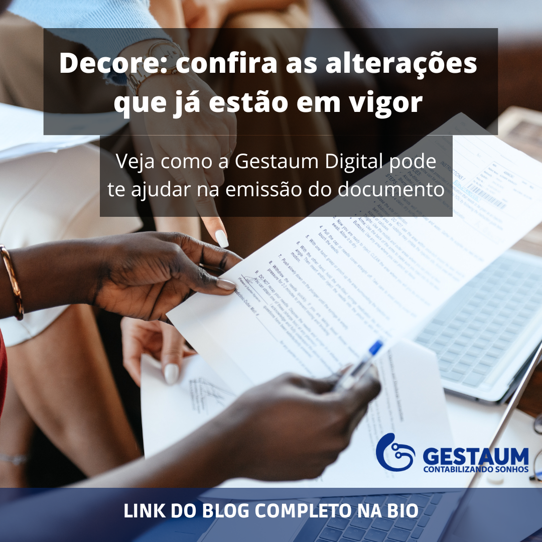 Confira: alterações para emissão da Decore já estão em vigor