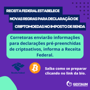 novas regras para declaração de criptomoedas no Imposto de Renda